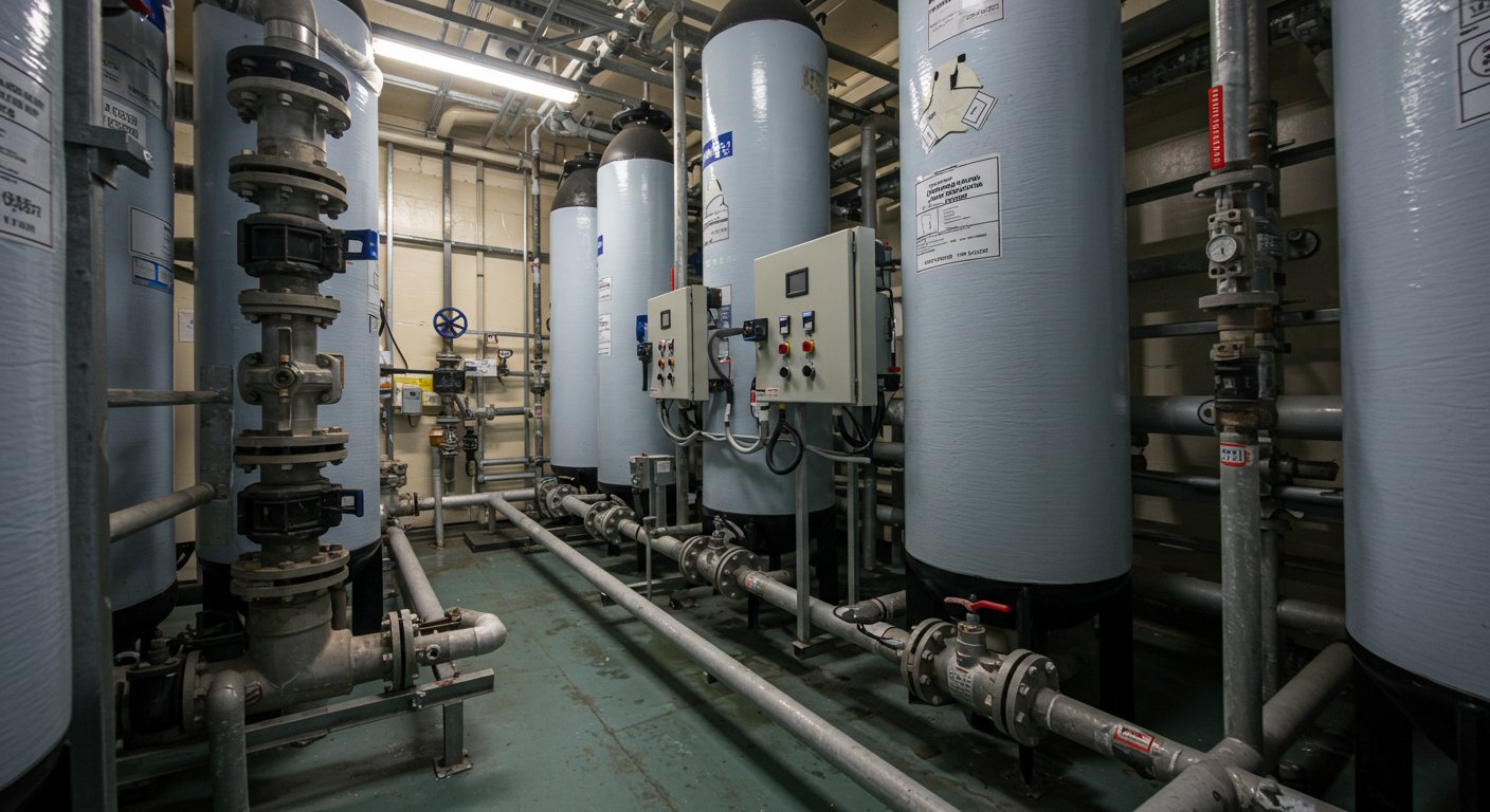 Установка вентиля для бака фильтра